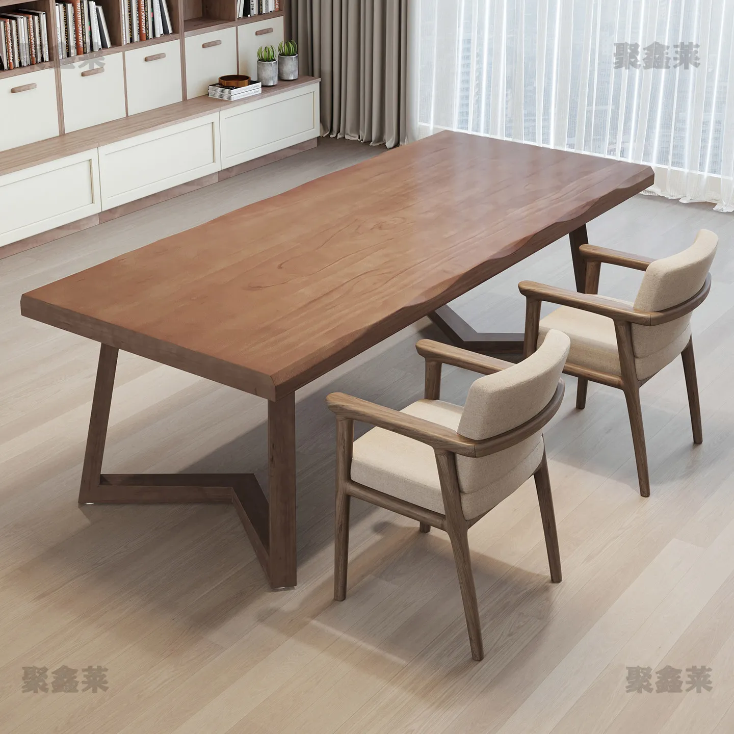 PYJ solid wood strip living room integrated learning office computer conference table bubble
PYJ solid wood strip living room integrated learning office computer conference table bubble