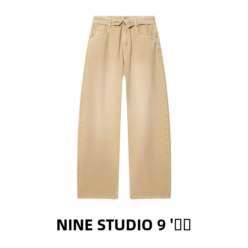 Simple Mid-Rise Flip Waist Jeans Women's Decorative Hole Long Pants Cotton Natural Waist Button Closure Wide Leg Spring Season
Simple Mid-Rise Flip Waist Jeans Women's Decorative Hole Long Pants Cotton Natural Waist Button Closure Wide Leg Spring Season