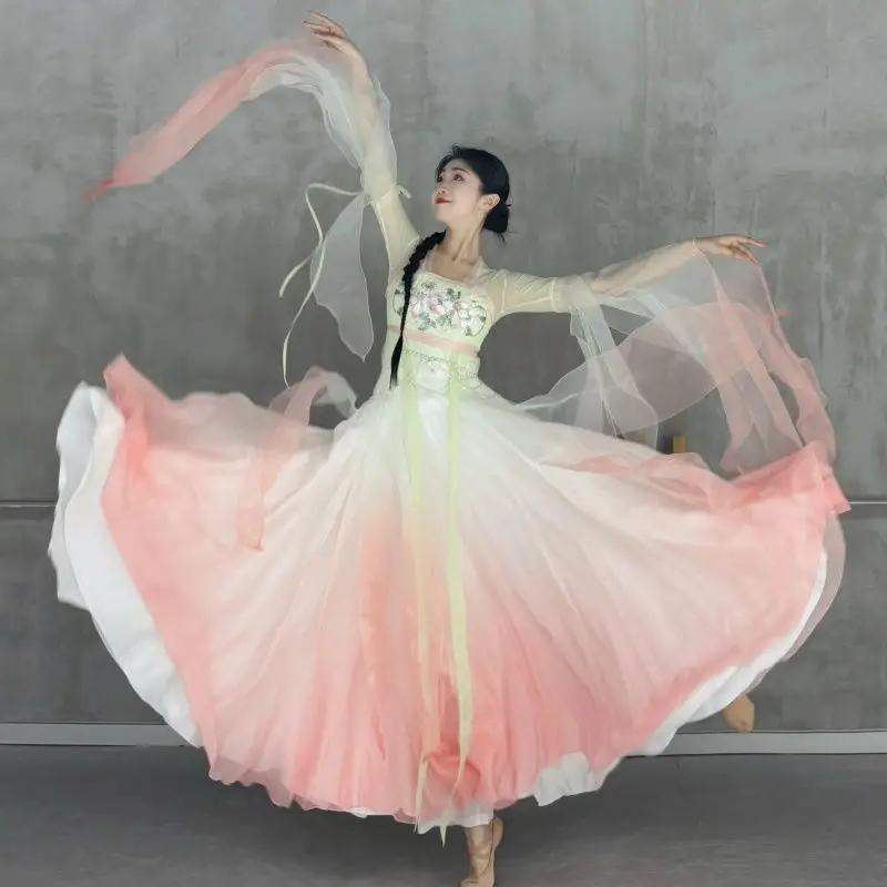 New Classical Dance Clothes Linger Same Style Chinese Classic Costume Fairy Gauze
New Classical Dance Clothes Linger Same Style Chinese Classic Costume Fairy Gauze