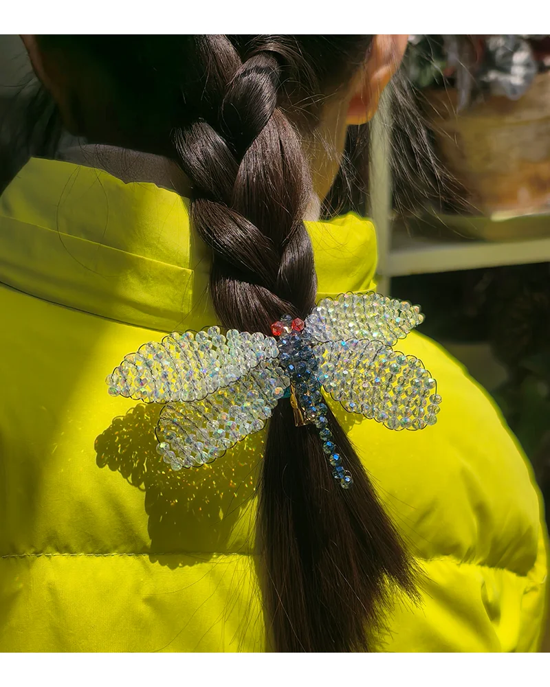 MM Stunning Large Crystal Beaded Dragonfly Hair Clip Handmade Woven 2-in-1 Side Bang Clip Brooch Wholesale Fashion Accessories
MM Stunning Large Crystal Beaded Dragonfly Hair Clip Handmade Woven 2-in-1 Side Bang Clip Brooch Wholesale Fashion Accessories
