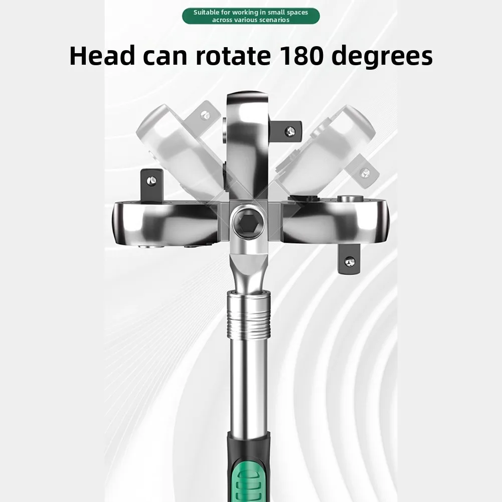 Six Length Adjustable Ratchet Wrench with 180 Degree Flexible Head and Easy Thumb Reverse Switch for Mechanics
Six Length Adjustable Ratchet Wrench with 180 Degree Flexible Head and Easy Thumb Reverse Switch for Mechanics