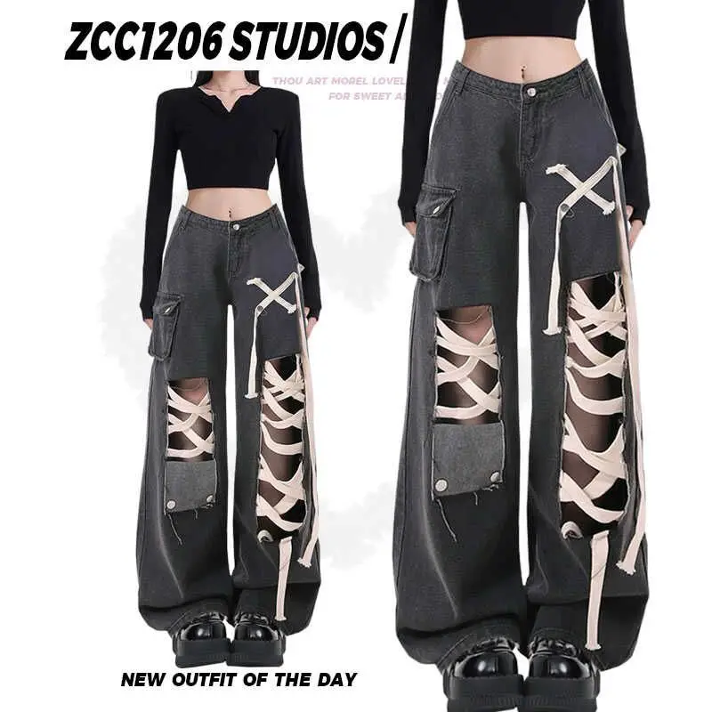 Punk Sle High Street Women's Jeans Hole Punching Belted Loose Slim Straight Wide Leg Floor-Length Trousers Cotton Polyester
Punk Sle High Street Women's Jeans Hole Punching Belted Loose Slim Straight Wide Leg Floor-Length Trousers Cotton Polyester