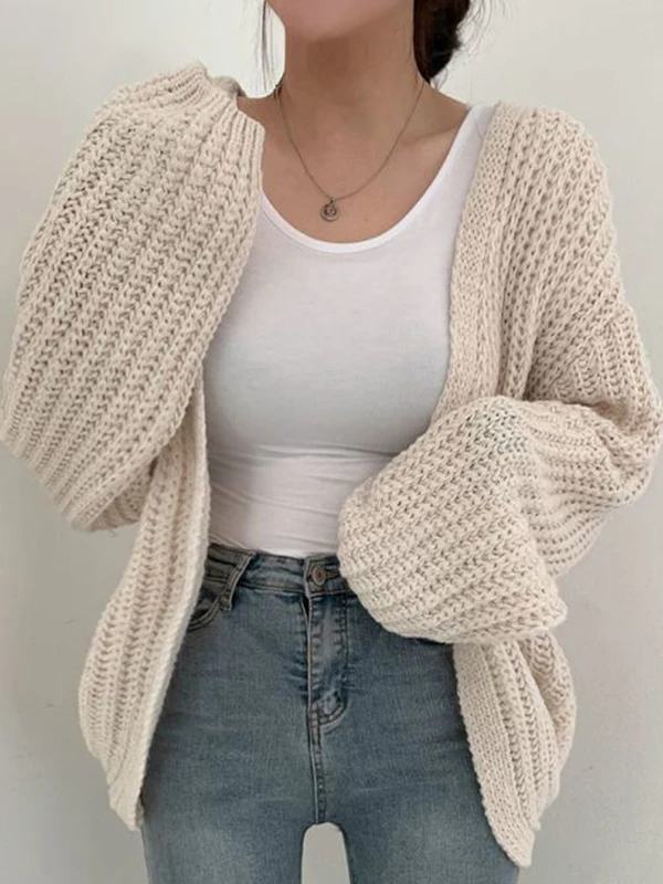 Chic V-Ne Loose Knitted Lantern Sve Soft Cozy Open Cardigan Sweater Outerwear for Autumn Winter Casual Sle
Chic V-Ne Loose Knitted Lantern Sve Soft Cozy Open Cardigan Sweater Outerwear for Autumn Winter Casual Sle