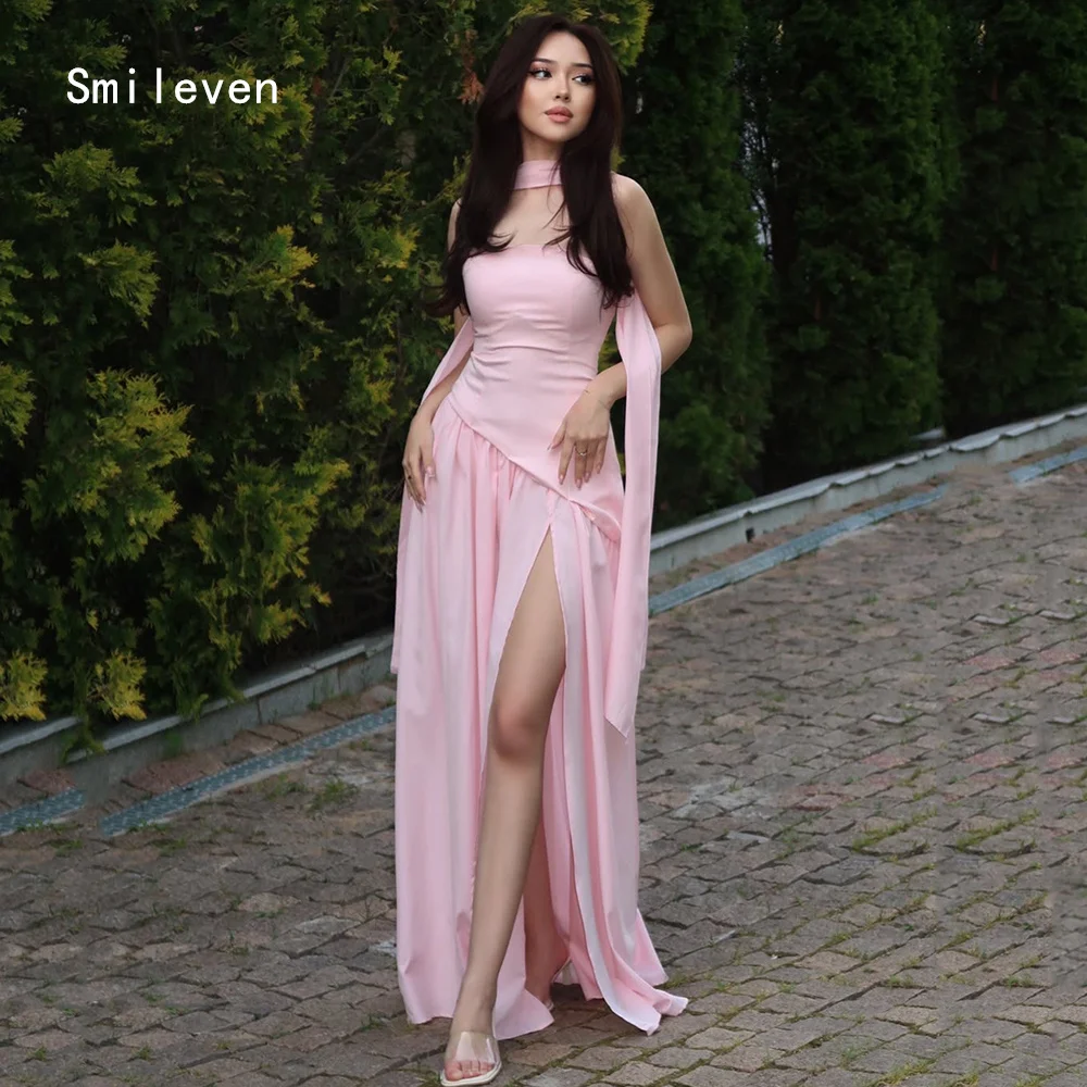 Smileven Luxury Pink Straight Evening Dress Strapless Elegant Formal Prom Dresses Side Silt Party Gowns Customized 2026
Smileven Luxury Pink Straight Evening Dress Strapless Elegant Formal Prom Dresses Side Silt Party Gowns Customized 2026