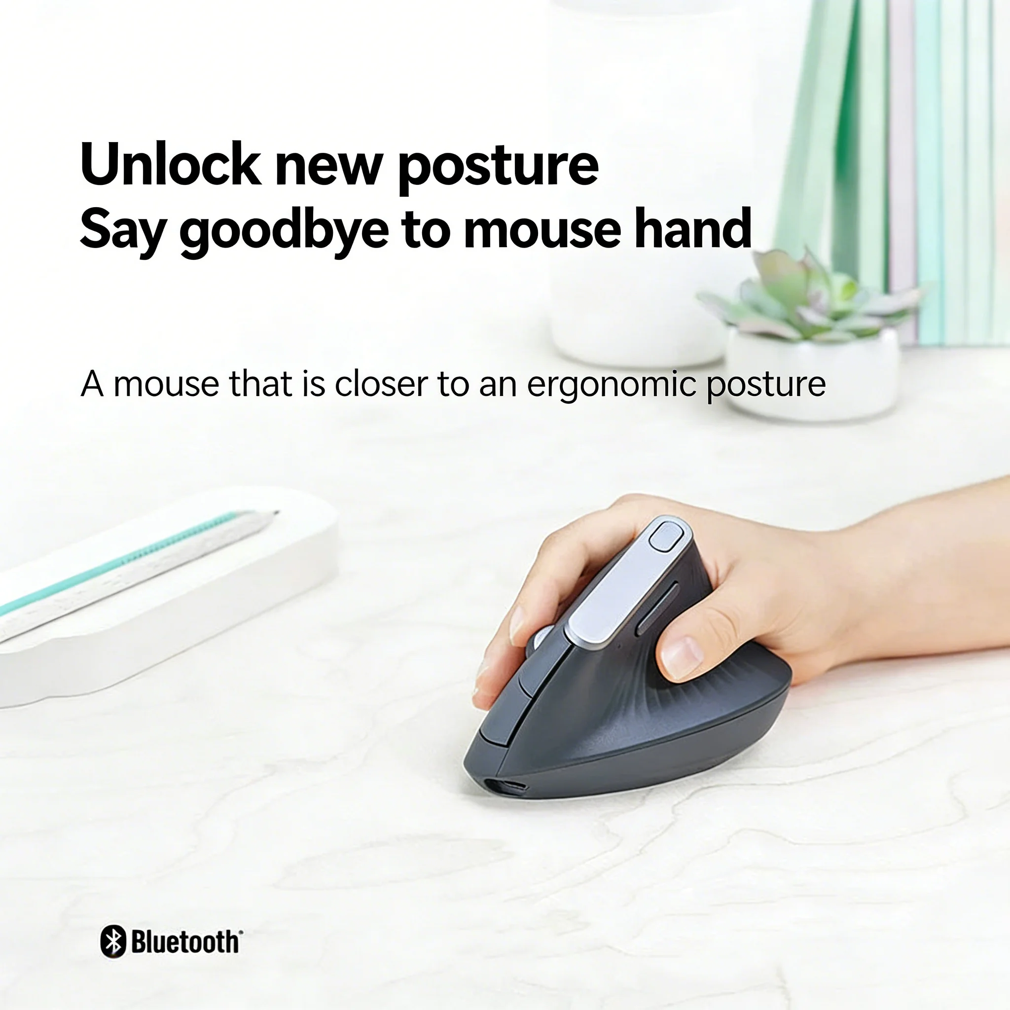 Ergonomic Vertical Wireless Mouse Bluetooth 2.4G Dual Mode Rechargeable 6 Buttons Office Mice for PC Laptop
Ergonomic Vertical Wireless Mouse Bluetooth 2.4G Dual Mode Rechargeable 6 Buttons Office Mice for PC Laptop