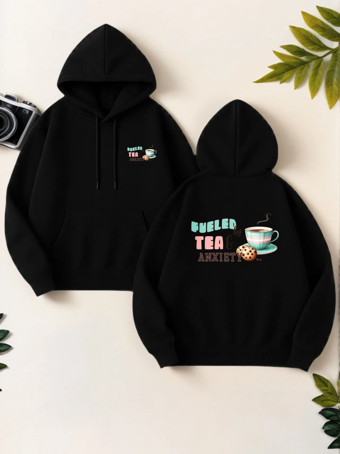 Graphic Hoodie Women, Tea & Anxiety Print, Aesthetic Design, Soft Fabric, Casual Everyday Wear, For Teens
Graphic Hoodie Women, Tea & Anxiety Print, Aesthetic Design, Soft Fabric, Casual Everyday Wear, For Teens