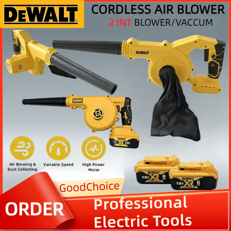 Dewalt 2 in 1 Wireless Air Blower Vacuum Cleaner Electric Dust Duster for Computer Leaf Yard Home Cleaning
Dewalt 2 in 1 Wireless Air Blower Vacuum Cleaner Electric Dust Duster for Computer Leaf Yard Home Cleaning