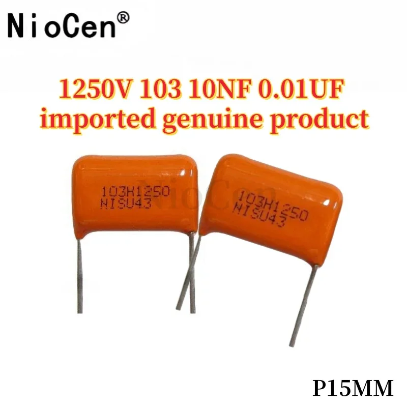 (10pcs)CBB film capacitor 1250V 103 10NF 0.01UF pin distance 15MM imported brand genuine product
(10pcs)CBB film capacitor 1250V 103 10NF 0.01UF pin distance 15MM imported brand genuine product