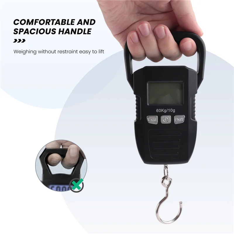 MAKE-Black 60Kg/10G LCD Digital Hanging Scale Kit USB Recharged Crane Hook Scales Courier Luggage Home Weighing Balance Tools Se
MAKE-Black 60Kg/10G LCD Digital Hanging Scale Kit USB Recharged Crane Hook Scales Courier Luggage Home Weighing Balance Tools Se
