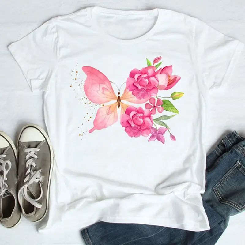 Tees Women Flower Butterfly New Cute Print Summer Cartoon Print Female Clothes Tops Tshirt Fashion Short Sleeve Graphic T-Shirt
Tees Women Flower Butterfly New Cute Print Summer Cartoon Print Female Clothes Tops Tshirt Fashion Short Sleeve Graphic T-Shirt