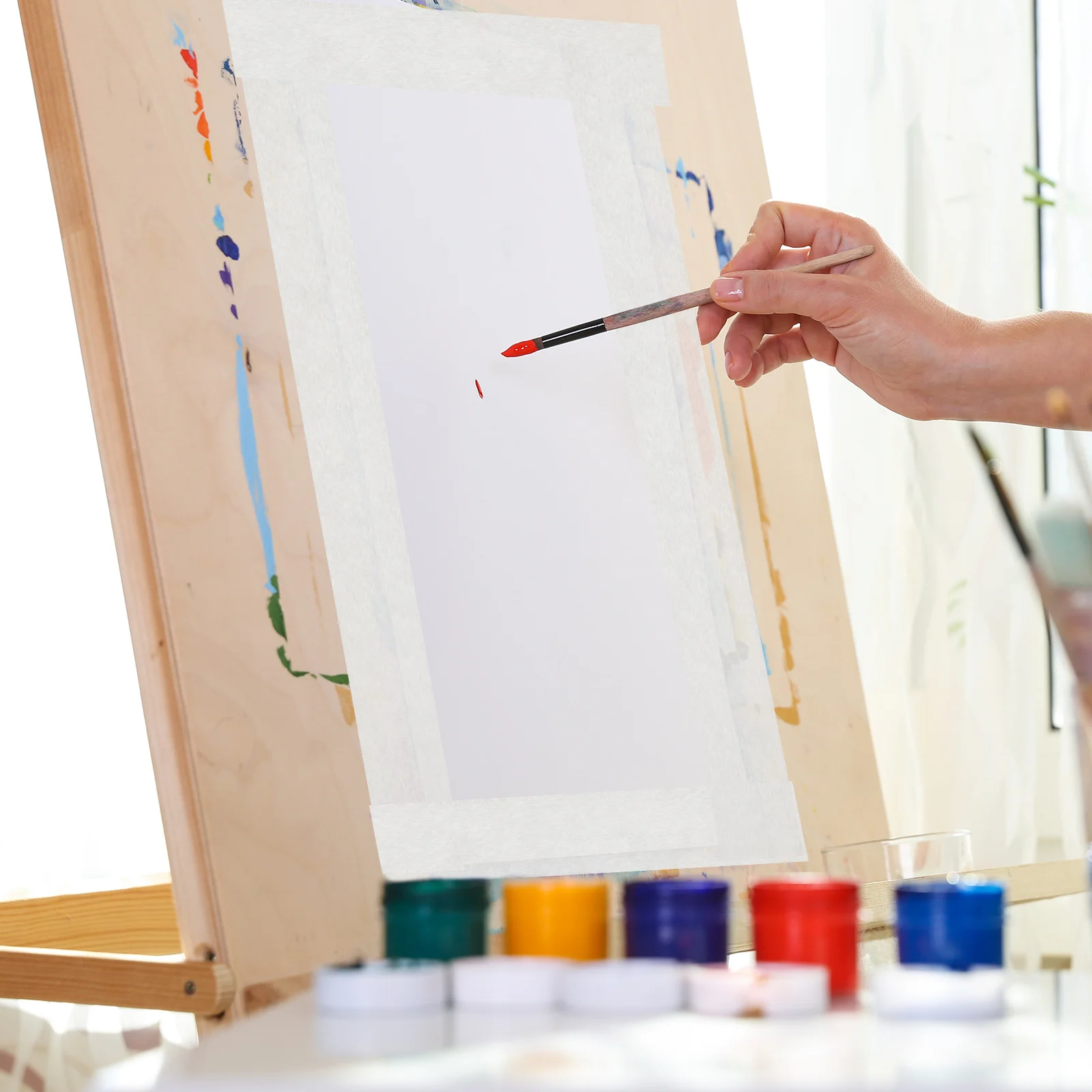 1 Roll Wide Masking Tape White Tape High Viscosity General Purpose for Drafting Painting Car Wrapping Packaging and DIY Crafts
1 Roll Wide Masking Tape White Tape High Viscosity General Purpose for Drafting Painting Car Wrapping Packaging and DIY Crafts