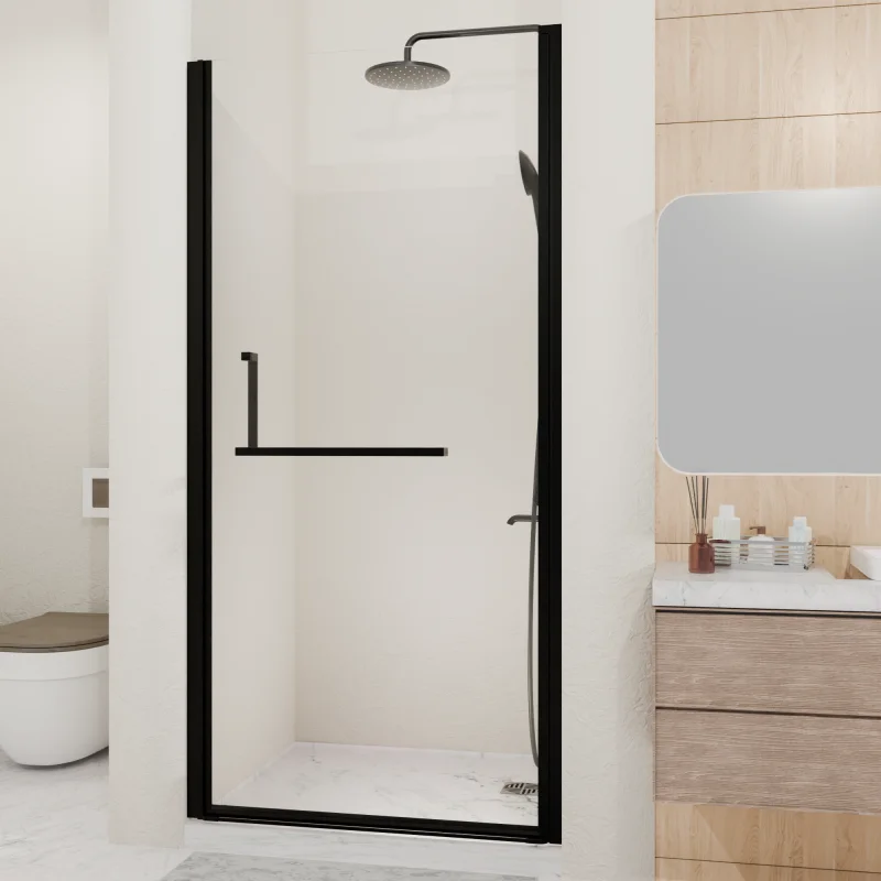 32-33.2" x 72" Semi-Frameless Pivot Shower Door, 1/4" Tempered Glass, 1.2inch Adjustable Width, Reversible Installation, Matt
32-33.2" x 72" Semi-Frameless Pivot Shower Door, 1/4" Tempered Glass, 1.2inch Adjustable Width, Reversible Installation, Matt