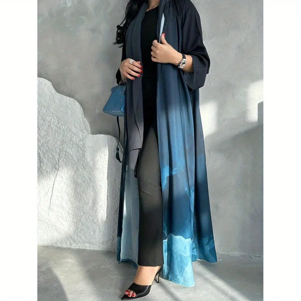 Middle EasternTie Dye Elegant Abaya Turkey Kaftans Loose Open Front Abayas Traditional Dress One Piece No Scarf Included
Middle EasternTie Dye Elegant Abaya Turkey Kaftans Loose Open Front Abayas Traditional Dress One Piece No Scarf Included