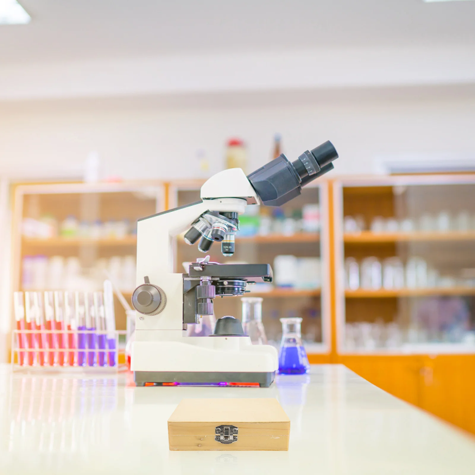 Wooden Slide Storage Box 50 Slots Microscope Specimen Teaching Equipment Multi Slot Holder Container
Wooden Slide Storage Box 50 Slots Microscope Specimen Teaching Equipment Multi Slot Holder Container