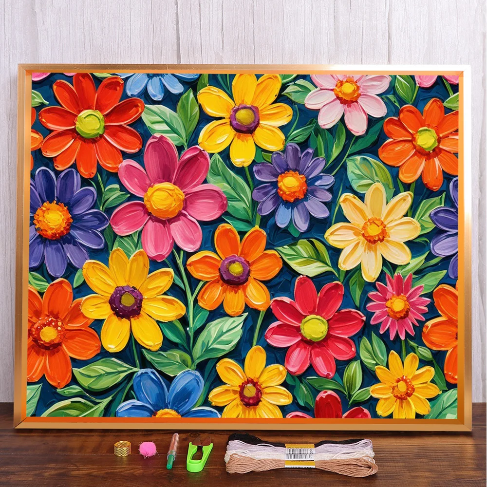 Colorful Flowers Printed Fabric Cross Stitch Embroidery Set Sewing Handicraft Knitting Needlework Counted Mulina Promotions
Colorful Flowers Printed Fabric Cross Stitch Embroidery Set Sewing Handicraft Knitting Needlework Counted Mulina Promotions