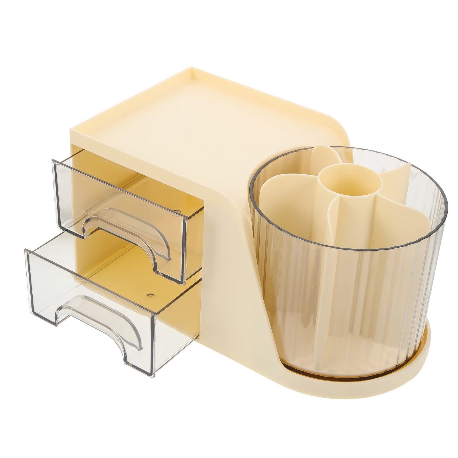 Makeup Brush Storage Container Cream Color Rotating Desk Organizer Drawer Box Plastic Accessories Pen Office Holder
Makeup Brush Storage Container Cream Color Rotating Desk Organizer Drawer Box Plastic Accessories Pen Office Holder