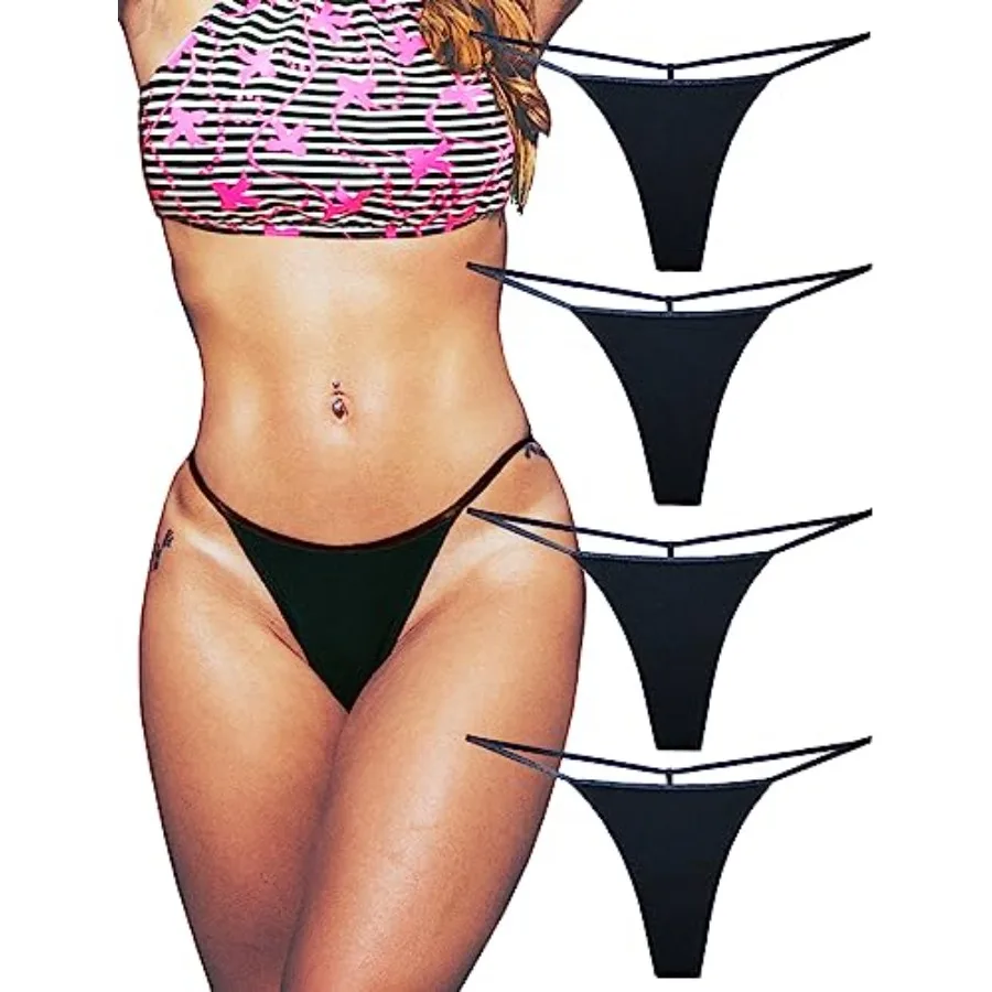 Cotton G String Thongs for Women T Back Gstring Underwear Seamless Panties Tangas Sexy 4 Pack Set
Cotton G String Thongs for Women T Back Gstring Underwear Seamless Panties Tangas Sexy 4 Pack Set