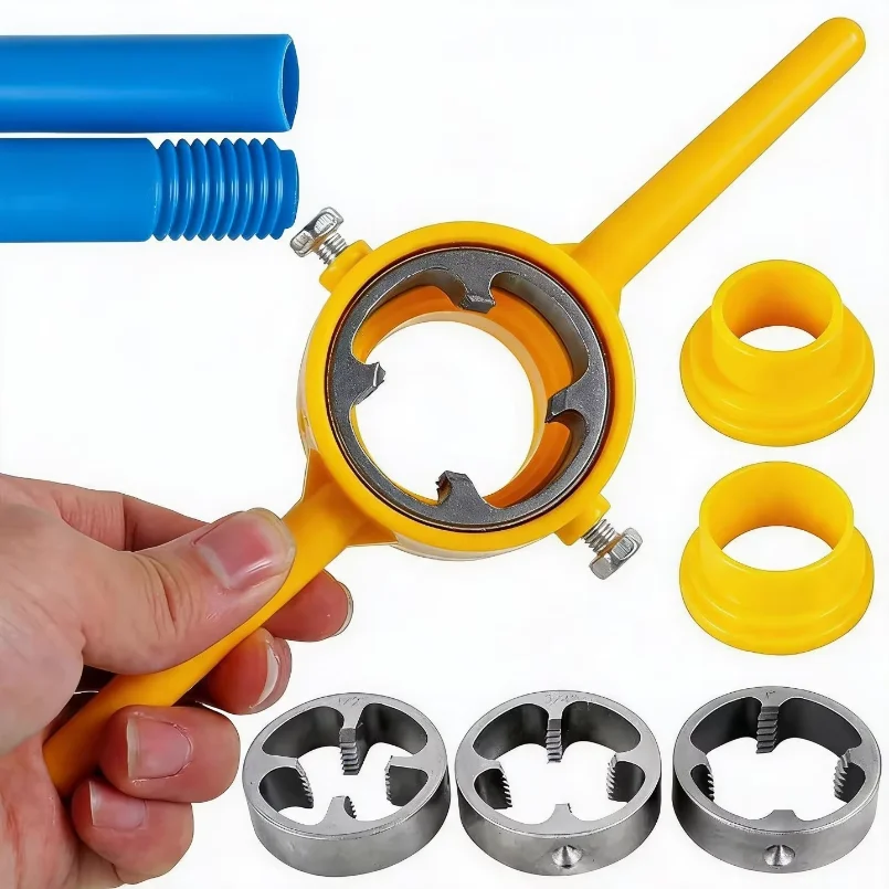 6PCS Pipe Thread Die Set Manual PVC Pipe Threading Tool 1/2" 3/4" 1" Plumbing Thread Maker Hand Tool For Water Pipe Repair
6PCS Pipe Thread Die Set Manual PVC Pipe Threading Tool 1/2" 3/4" 1" Plumbing Thread Maker Hand Tool For Water Pipe Repair