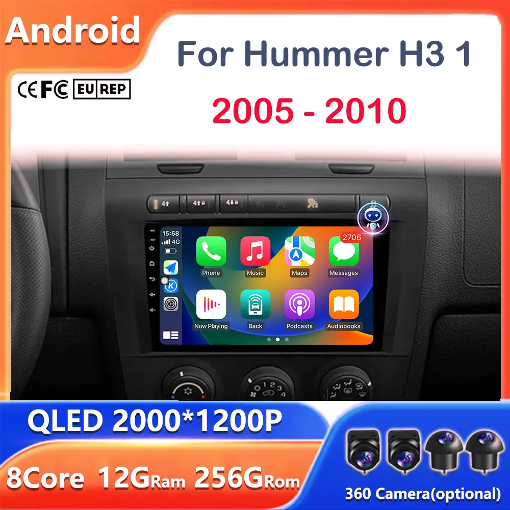 For Hummer H3 1 2005 - 2010 Android 14 Carplay Car Radio Stereo Multimedia Video Player DSP GPS 4G WIFI Touchscreen dvr 2din 4G
For Hummer H3 1 2005 - 2010 Android 14 Carplay Car Radio Stereo Multimedia Video Player DSP GPS 4G WIFI Touchscreen dvr 2din 4G