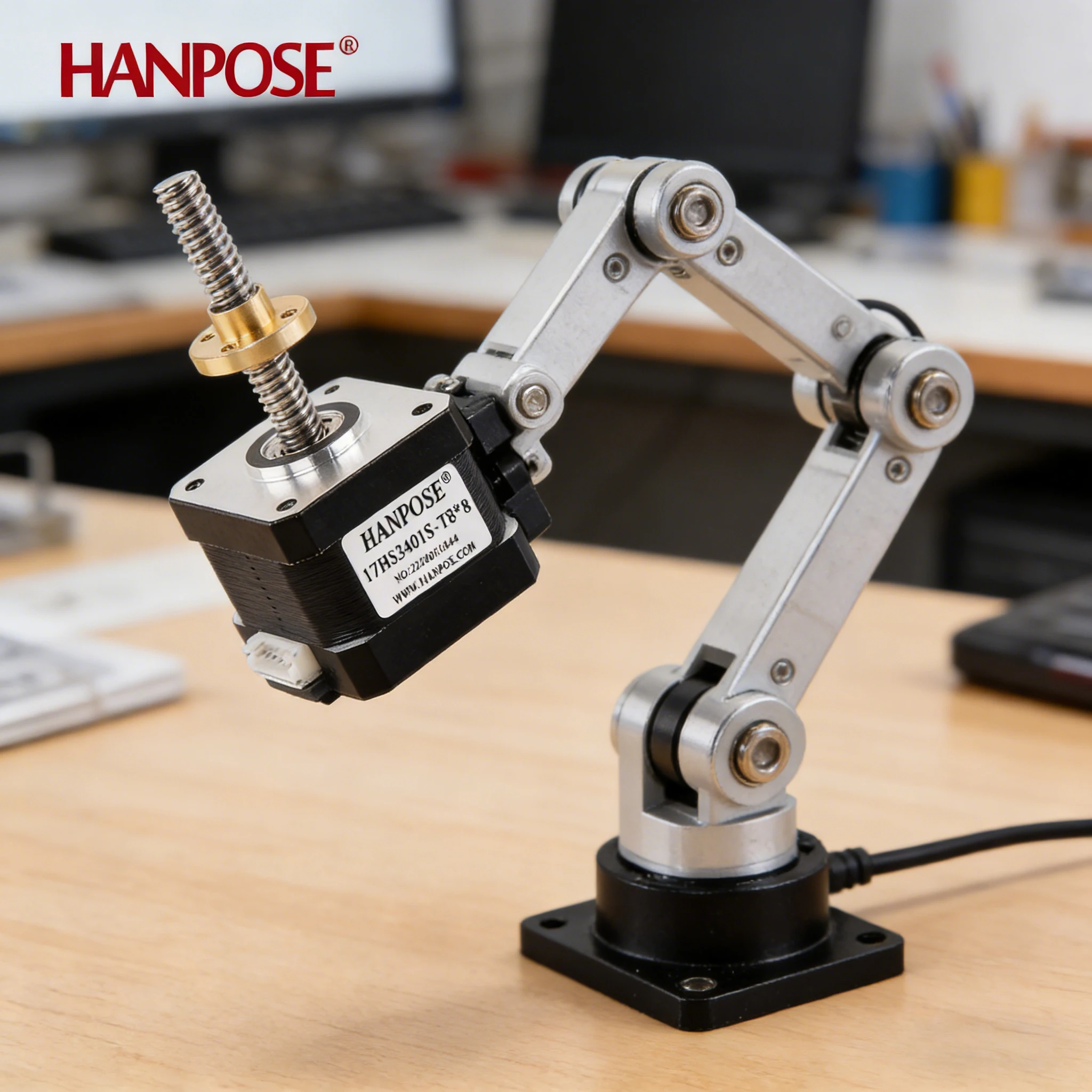 HANPOSE 17HS3401S-T8*8 300mm Screw Rod Linear Stepper Motor Nema17 1.3A 28N.CM Z-Motor Trapezoidal Lead Srew for 3D printer
HANPOSE 17HS3401S-T8*8 300mm Screw Rod Linear Stepper Motor Nema17 1.3A 28N.CM Z-Motor Trapezoidal Lead Srew for 3D printer