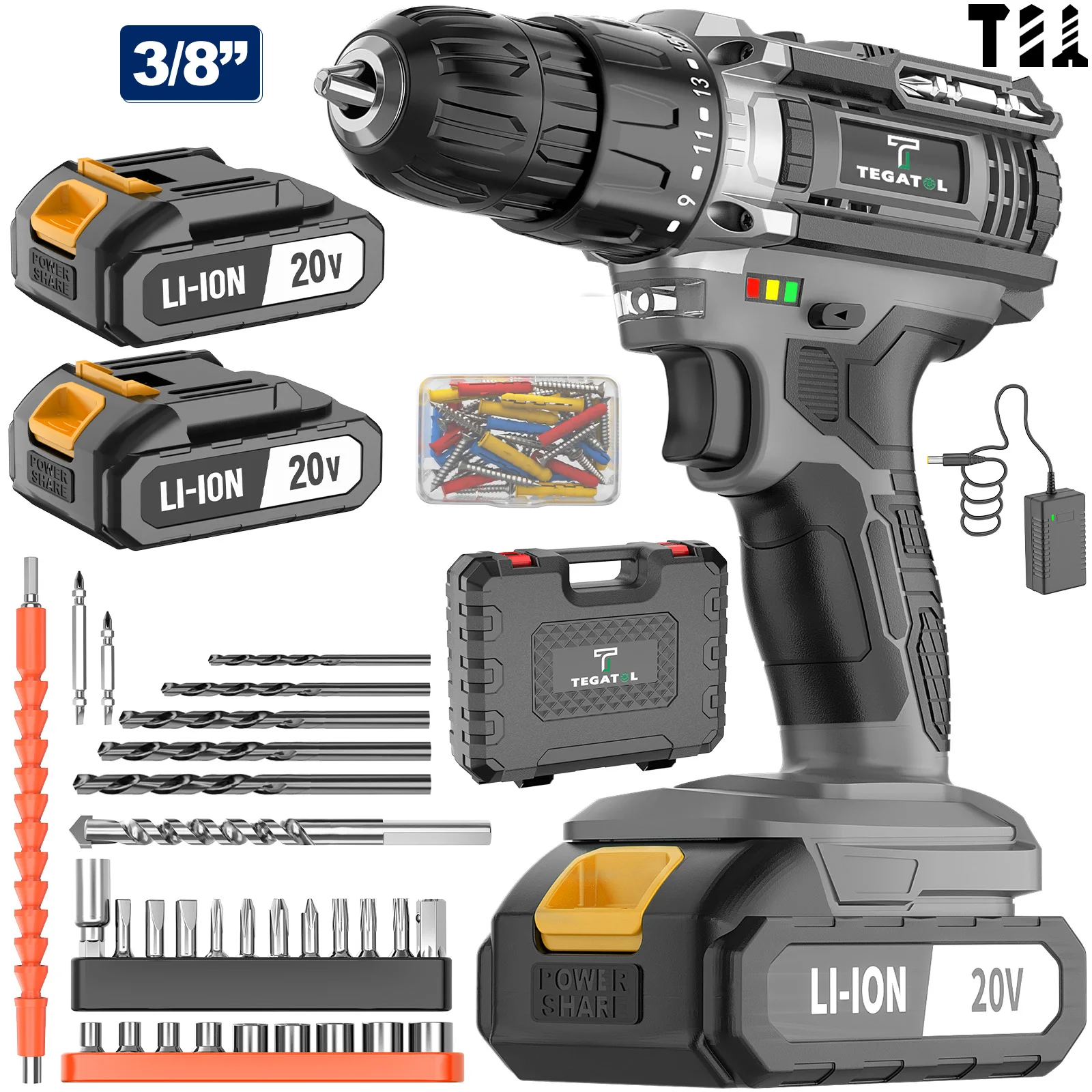 Электрическая ударная дрель-шуруповерт для дома и DIY, аккумуляторная, литиевая батарея, 20+3 режима сверления, для аккумуляторов Makita 20V
Электрическая ударная дрель-шуруповерт для дома и DIY, аккумуляторная, литиевая батарея, 20+3 режима сверления, для аккумуляторов Makita 20V