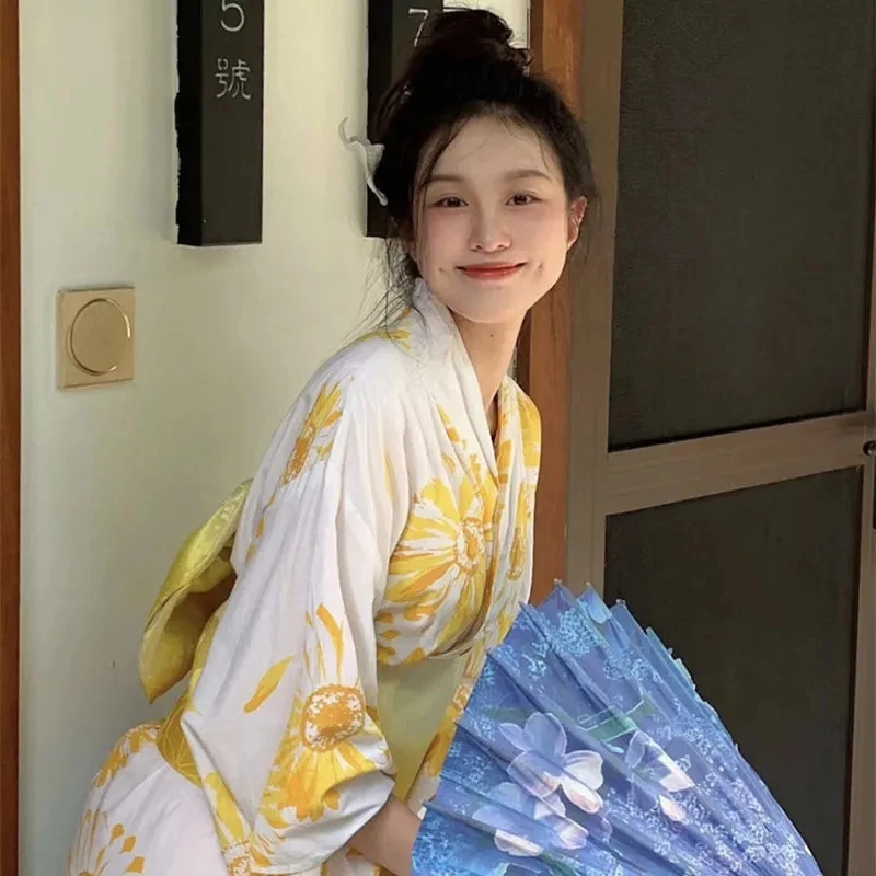 Yellow Kimono Cardigan Women Japanese Obi Yukata Haori Japanese Print Retro Long-sleeved Dress Coat Traditional Japan Clothing
Yellow Kimono Cardigan Women Japanese Obi Yukata Haori Japanese Print Retro Long-sleeved Dress Coat Traditional Japan Clothing