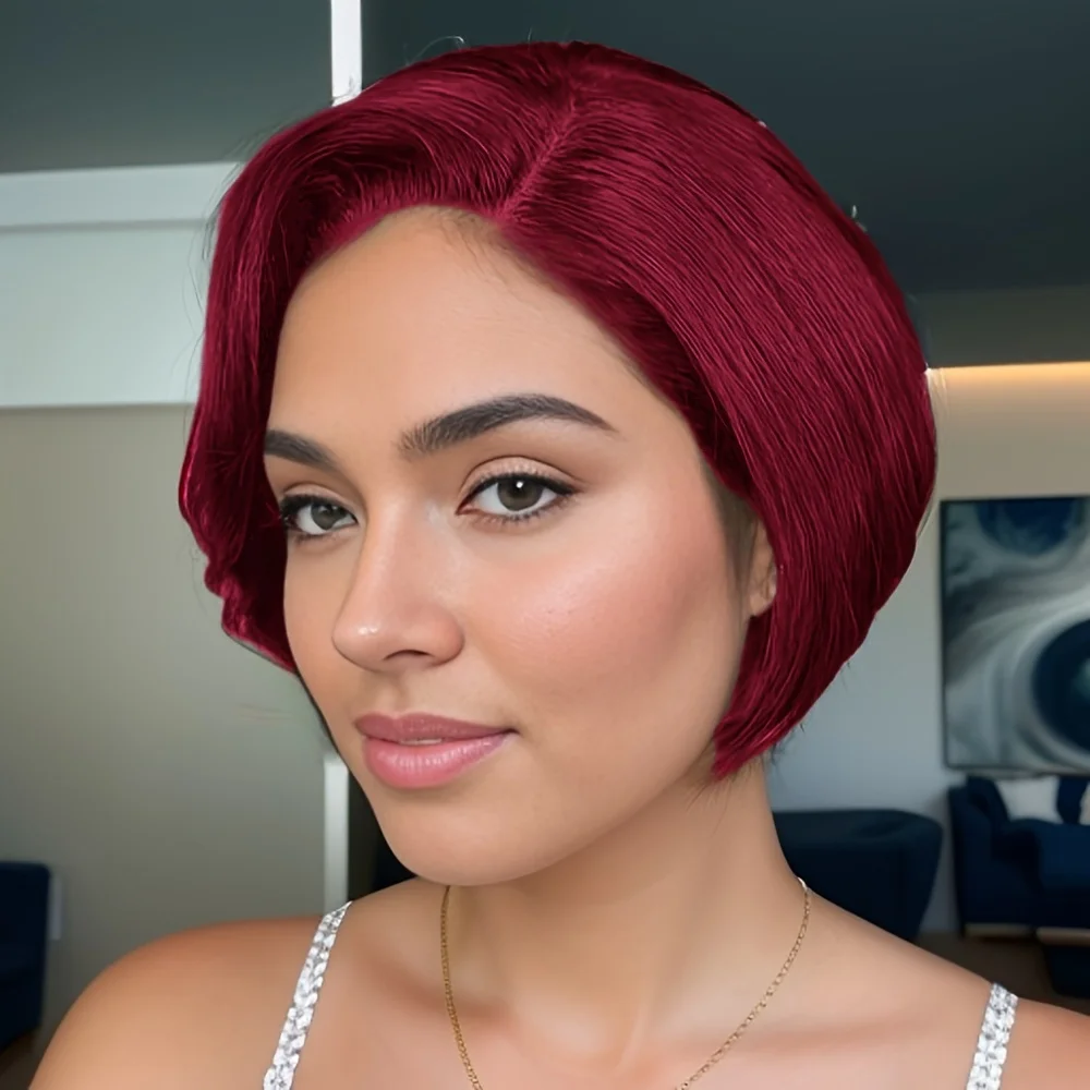 13x4 Lace Frontal Wigs for Women Straight Brazilian Remy Human Hair 6inch 180% Density Pixie Cut Bob Style Pre-Plucked
13x4 Lace Frontal Wigs for Women Straight Brazilian Remy Human Hair 6inch 180% Density Pixie Cut Bob Style Pre-Plucked