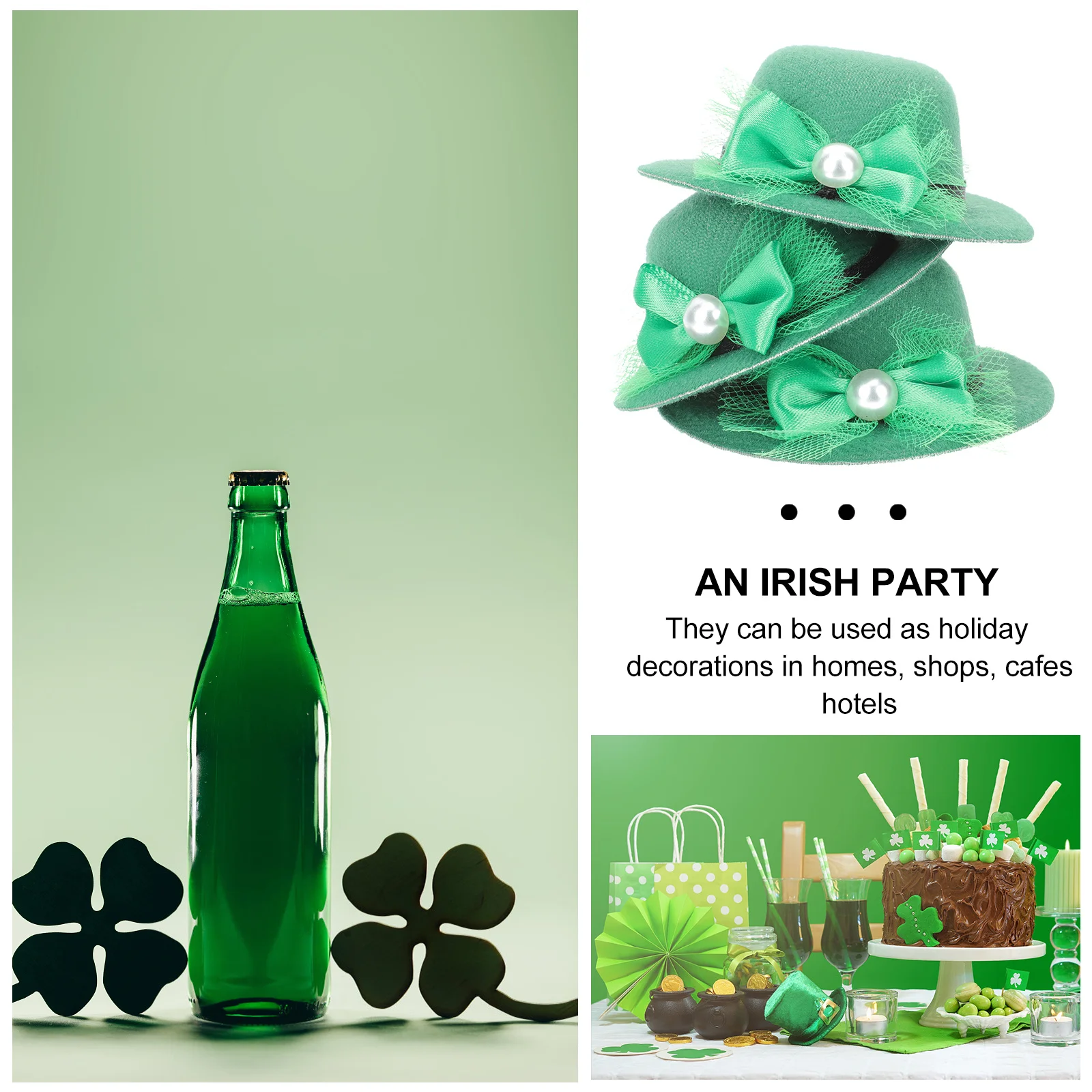 6Pcs Wine Bottle Hat Decors St Patrick's Day Mini Green Hats Party Decorative Caps Accessories Wine Bottle Hats
6Pcs Wine Bottle Hat Decors St Patrick's Day Mini Green Hats Party Decorative Caps Accessories Wine Bottle Hats