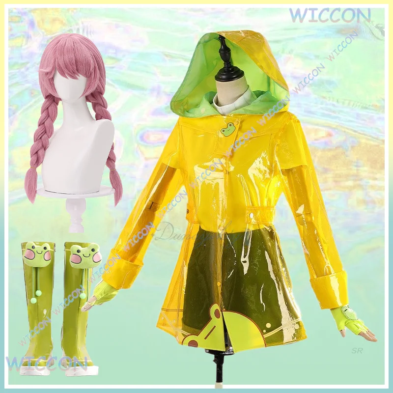 Yume/Mei Dancing Lightly In The Rain Cosplay Costume Game OW2 Yellow hooded swimsuit Shoes skirt wig Set Halloween party Carniva
Yume/Mei Dancing Lightly In The Rain Cosplay Costume Game OW2 Yellow hooded swimsuit Shoes skirt wig Set Halloween party Carniva