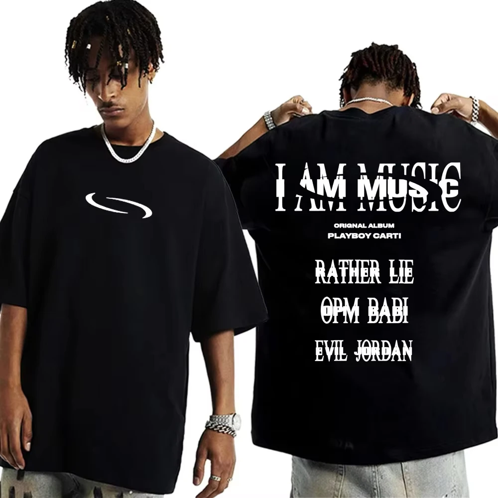 2026 new Playboi Carti I Am Music Album Rather Lie Opm Babi Evil Jordan Print T-shirt Men Women Hip Hop Cotton Oversized T-shirt
2026 new Playboi Carti I Am Music Album Rather Lie Opm Babi Evil Jordan Print T-shirt Men Women Hip Hop Cotton Oversized T-shirt