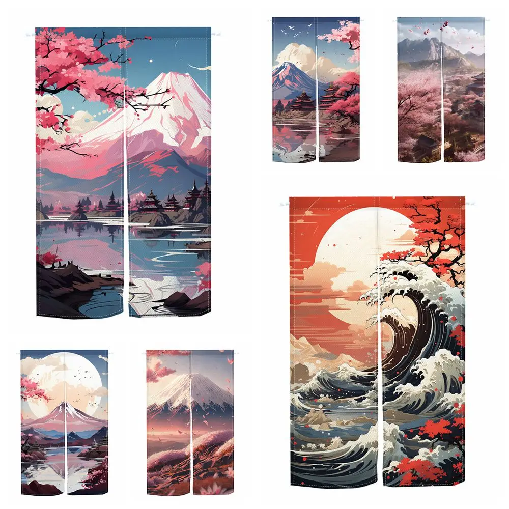 Japanese Doorway Curtain Noren Cherry Blossom Sakura Mount Fuji Artistic Painting Bedroom Kitchen Privacy Partition Door Curtain
Japanese Doorway Curtain Noren Cherry Blossom Sakura Mount Fuji Artistic Painting Bedroom Kitchen Privacy Partition Door Curtain