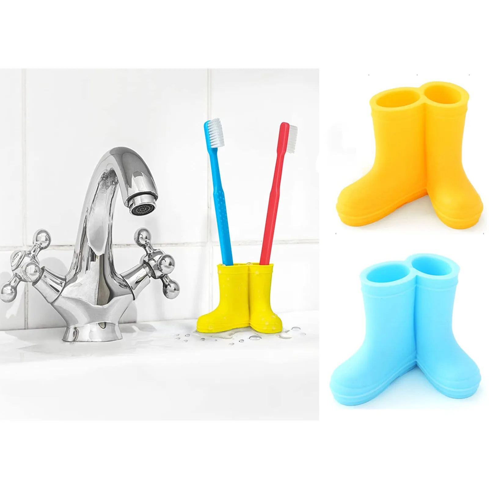 Mini Silicone Couple Toothbrush Holder,Makeup Brushes Razors Holder,Pen Holder, Mini Rain Boots Ornament,Bathroom Decor.
Mini Silicone Couple Toothbrush Holder,Makeup Brushes Razors Holder,Pen Holder, Mini Rain Boots Ornament,Bathroom Decor.