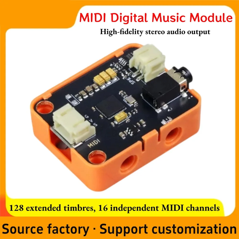 MIDI Digital Music Module General MIDI 2.0 Music Module 128 Tones Suitable for Arduino/ESP32/Microbit/Raspberry Pi
MIDI Digital Music Module General MIDI 2.0 Music Module 128 Tones Suitable for Arduino/ESP32/Microbit/Raspberry Pi
