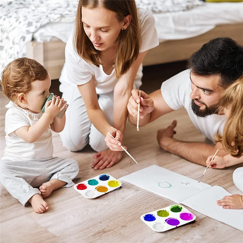 ABEO-100 Pcs Plastic Paint Palette 6 Well Watercolor Palette Rectangular Paint For Kids Student Adult DIY Craft Art Painting
ABEO-100 Pcs Plastic Paint Palette 6 Well Watercolor Palette Rectangular Paint For Kids Student Adult DIY Craft Art Painting