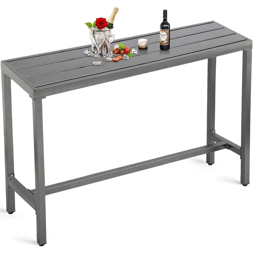 Outdoor Bar Table, Patio Counter Height Bar Table, 55" Rectangle Bar Table for Patio, Garden, Yard, Balcony, Poolside (Grey, 55i
Outdoor Bar Table, Patio Counter Height Bar Table, 55" Rectangle Bar Table for Patio, Garden, Yard, Balcony, Poolside (Grey, 55i