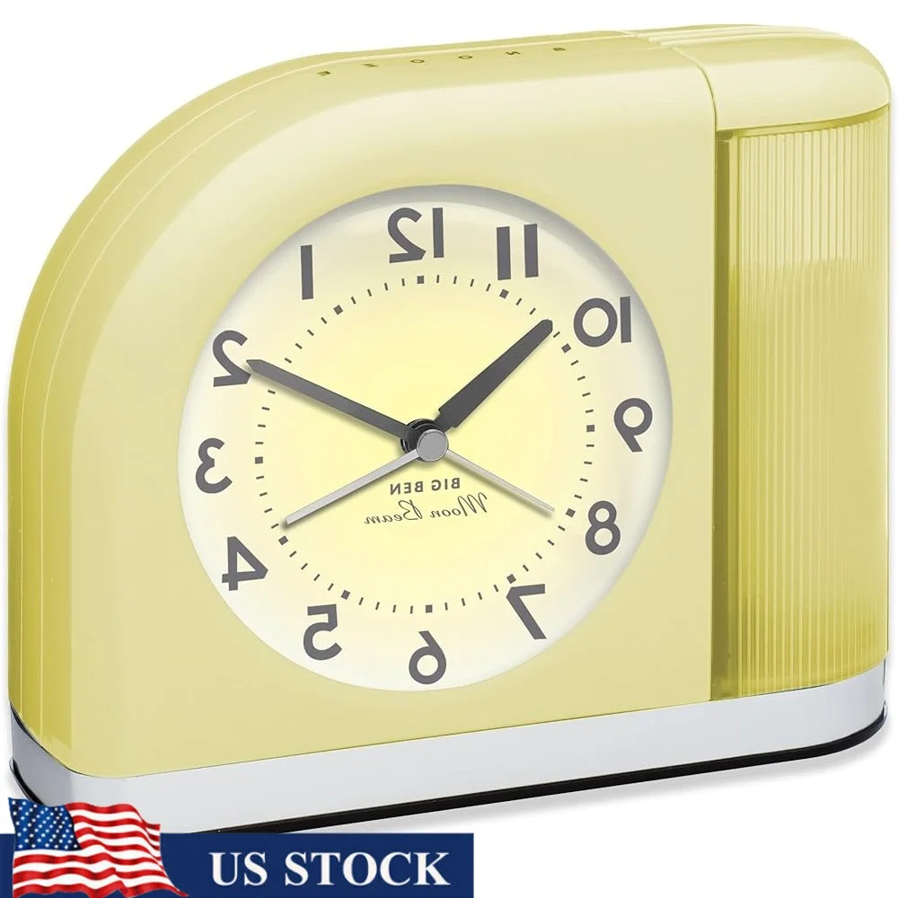 Retro Quartz Alarm Clock with USB Port Lighted Dial Bold Numbers Round Design Bedroom Decor
Retro Quartz Alarm Clock with USB Port Lighted Dial Bold Numbers Round Design Bedroom Decor