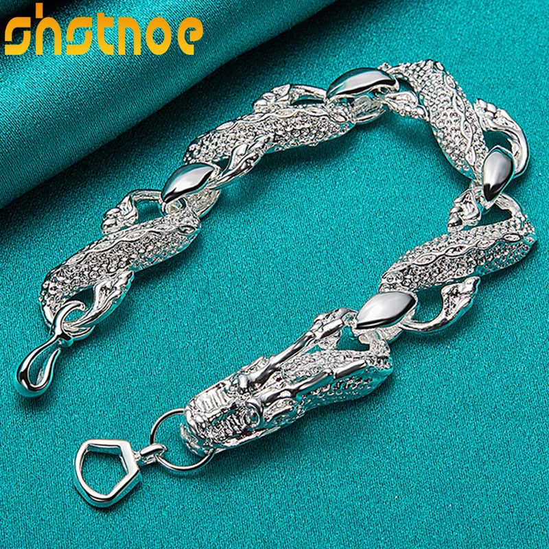 925 Sterling Silver Dragon Chain Bracelet For Women Men Party Engagement Wedding Valentines Gift Fashion Charm Jewelry
925 Sterling Silver Dragon Chain Bracelet For Women Men Party Engagement Wedding Valentines Gift Fashion Charm Jewelry