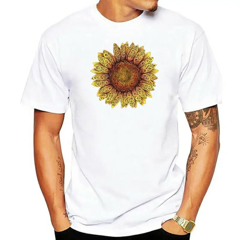 Белая футболка Swirly Sunflower, мужская футболка больших размеров из чистого хлопка с короткими рукавами и круглым вырезом
Белая футболка Swirly Sunflower, мужская футболка больших размеров из чистого хлопка с короткими рукавами и круглым вырезом