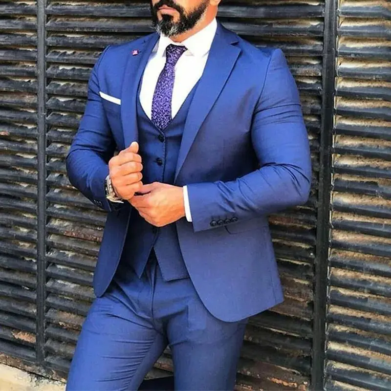 Latest Blue Men's Wedding Suits 2024 Slim Fit Groom Tuxedo for Wedding Costume Homme 3 Piece Male Suit ( Blazer+ Pants + Vest)
Latest Blue Men's Wedding Suits 2024 Slim Fit Groom Tuxedo for Wedding Costume Homme 3 Piece Male Suit ( Blazer+ Pants + Vest)