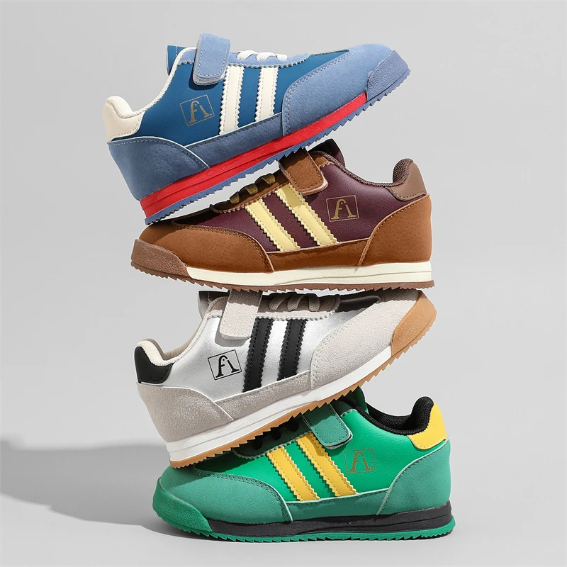 Kids Boys Girls Retro Striped Hook Loop Strap Colorblock Sneakers Comfortable Breathable Non Slip Casual Sports Toddler Footwear
Kids Boys Girls Retro Striped Hook Loop Strap Colorblock Sneakers Comfortable Breathable Non Slip Casual Sports Toddler Footwear