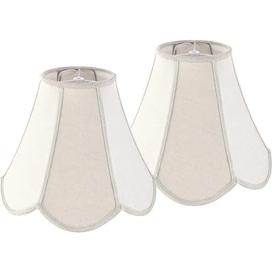 Set of 2 Burlap Fabric Petal Edge Braid Scalloped Lamp Shade6"Top x 13"Bottom x 10.6"Vertical Height (Spider) Replacement Lamp
Set of 2 Burlap Fabric Petal Edge Braid Scalloped Lamp Shade6"Top x 13"Bottom x 10.6"Vertical Height (Spider) Replacement Lamp