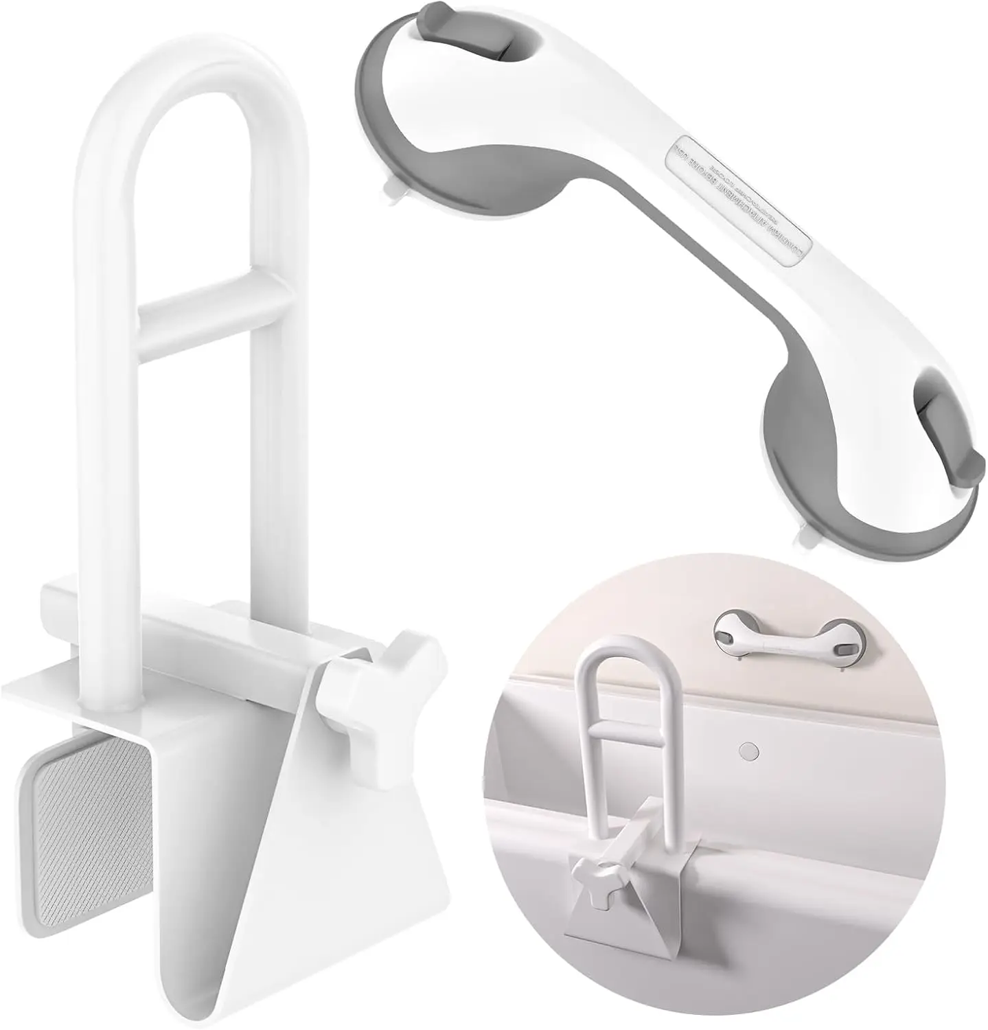 Bathtub Safety Rail with Showers Suction Handle,17x6 Inch Stainless Steel Tub Handle Grab Bar
Bathtub Safety Rail with Showers Suction Handle,17x6 Inch Stainless Steel Tub Handle Grab Bar