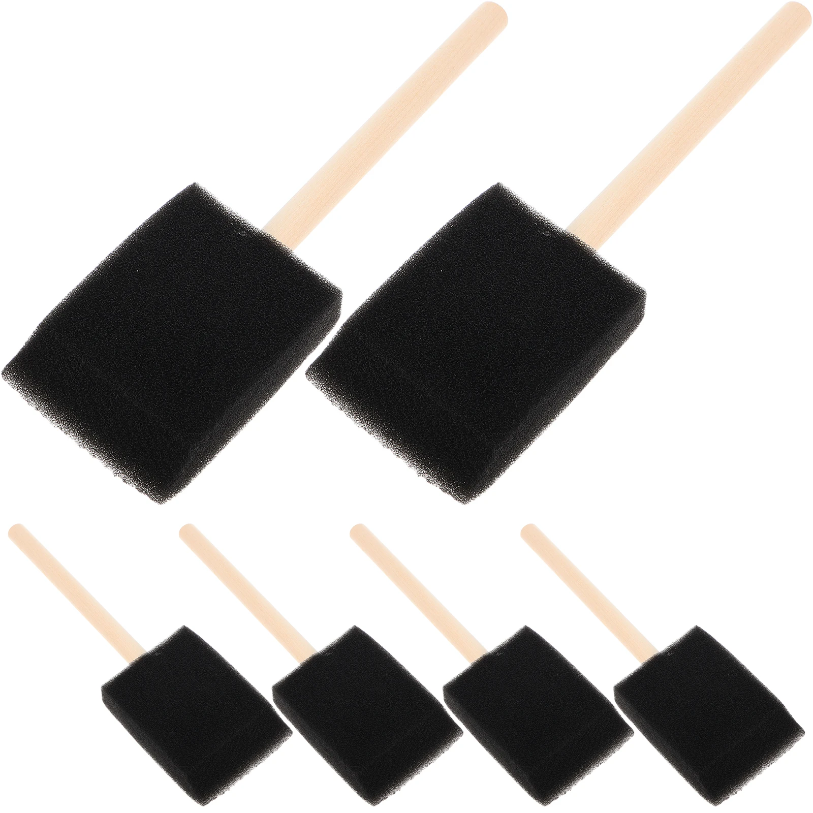 6pcs Black Sponge Brush Wooden Handle Kids DIY Painting Crafts Easy Clean Long Lasting sponge brush set for toddlers
6pcs Black Sponge Brush Wooden Handle Kids DIY Painting Crafts Easy Clean Long Lasting sponge brush set for toddlers