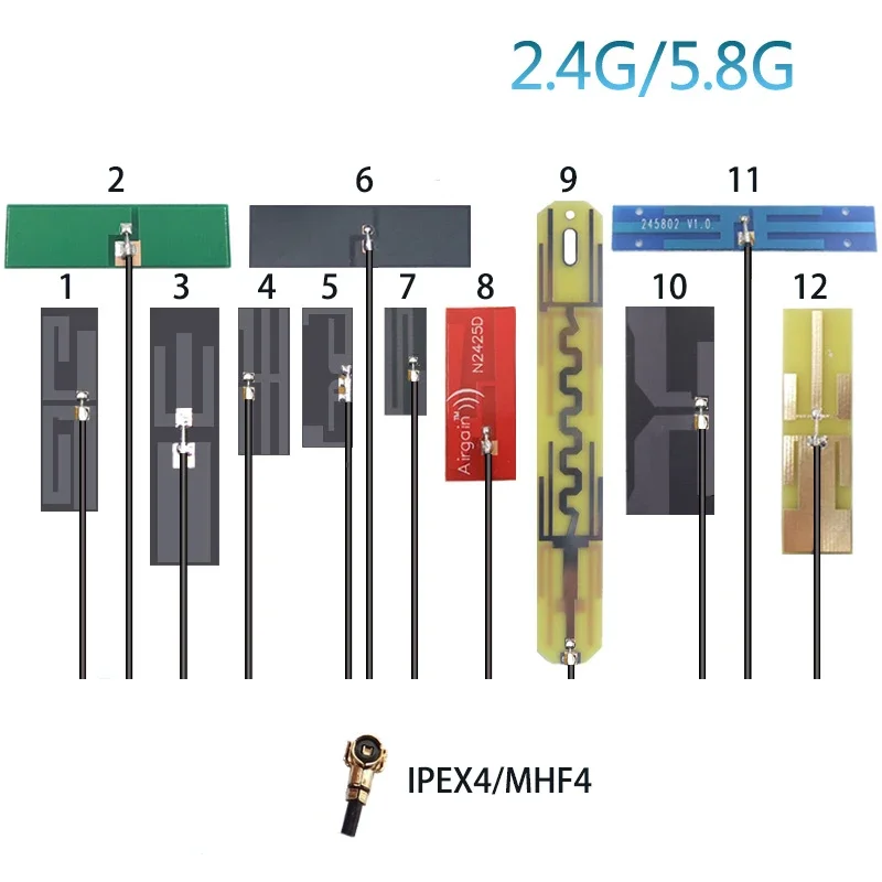 10 шт. внутренняя антенна Wi-Fi mhf4, двухдиапазонная 2,4G 5,8G 5G, внутренняя FPC печатная плата, Wi-Fi, Bluetooth, патч-антенна с высоким коэффициентом усиления 8dbi
10 шт. внутренняя антенна Wi-Fi mhf4, двухдиапазонная 2,4G 5,8G 5G, внутренняя FPC печатная плата, Wi-Fi, Bluetooth, патч-антенна с высоким коэффициентом усиления 8dbi
