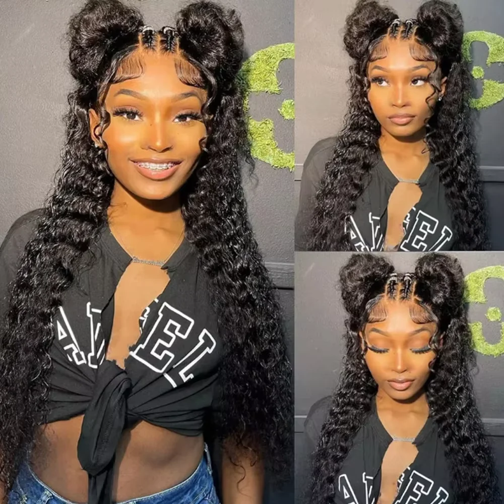 Deep Wave Human Hair 13x6 HD Lace Frontal Wig 13x4 7x6 40 Inches Brazilian Human Hair Natural Color Curly Lace Front Wig
Deep Wave Human Hair 13x6 HD Lace Frontal Wig 13x4 7x6 40 Inches Brazilian Human Hair Natural Color Curly Lace Front Wig