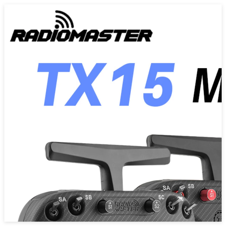 Радиоконтроллер RadioMaster TX15 MAX, 16-канальный передатчик, 3,5-дюймовый IPS AG02, поддержка ExpressLRS
Радиоконтроллер RadioMaster TX15 MAX, 16-канальный передатчик, 3,5-дюймовый IPS AG02, поддержка ExpressLRS