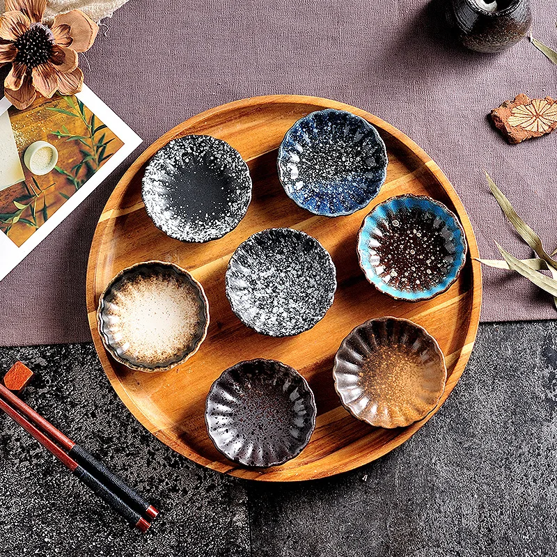 Japanese Disc Ceramic Seasoning Dishes Creative Sauce Plates Household Vinegar Dish Sushi Plating Holder Tableware Accessories
Japanese Disc Ceramic Seasoning Dishes Creative Sauce Plates Household Vinegar Dish Sushi Plating Holder Tableware Accessories