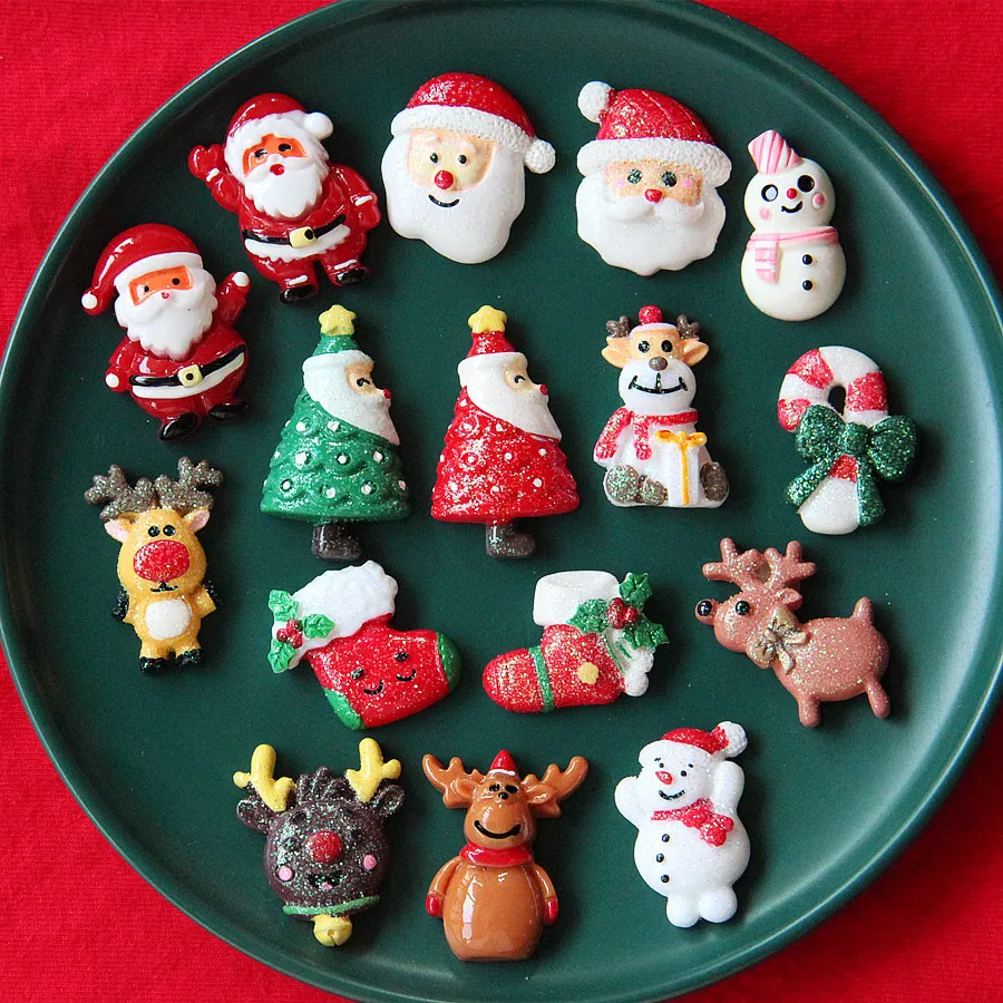 100pcs Resin Mini Santa Elk Snowman Christmas Flatback DIY Home Decoration Phone Case Hairpin Scrapbook Dollhouse Accessories
100pcs Resin Mini Santa Elk Snowman Christmas Flatback DIY Home Decoration Phone Case Hairpin Scrapbook Dollhouse Accessories