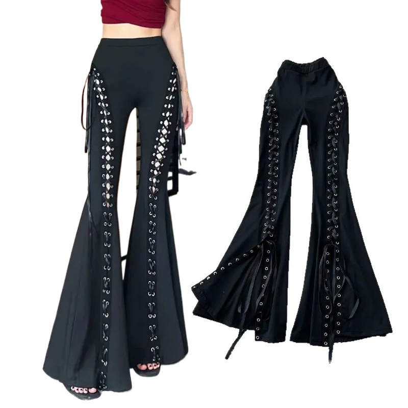 Y2K Streetwear Lace Up Flare Pants 2026 Spring Summer Fashion High Waist Bodycon Sexy Gothic Female Women Trousers
Y2K Streetwear Lace Up Flare Pants 2026 Spring Summer Fashion High Waist Bodycon Sexy Gothic Female Women Trousers