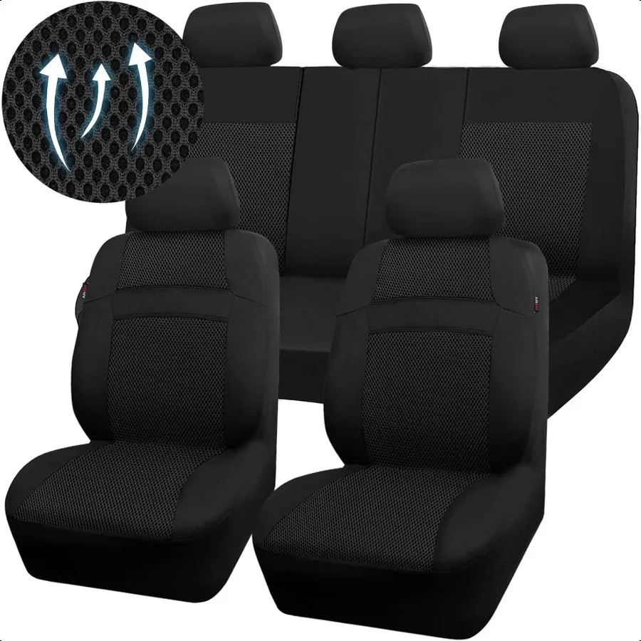 Seat Cover Full Sets 3D Air Mesh Car Seat Cover with 5mm Composite Sponge Inside Airbag Compatible Universal Fit for SUV sedan
Seat Cover Full Sets 3D Air Mesh Car Seat Cover with 5mm Composite Sponge Inside Airbag Compatible Universal Fit for SUV sedan